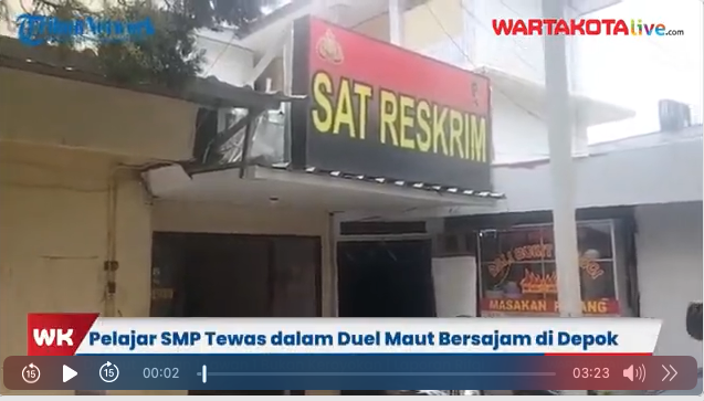 Pelajar SMP Tewas dalam Duel Maut Bersajam di Depok